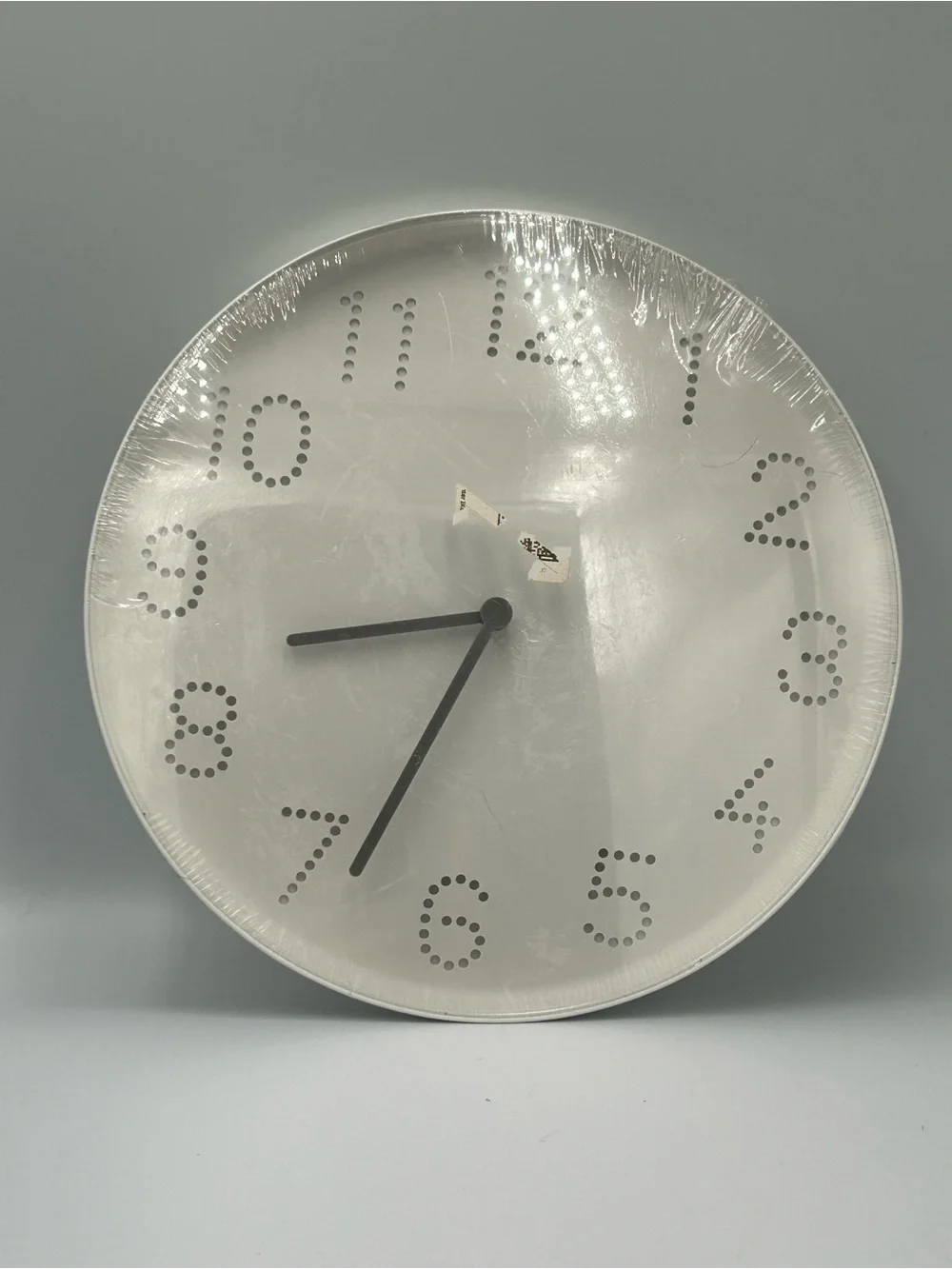 IKEA White Wall Clock with Black Hands
